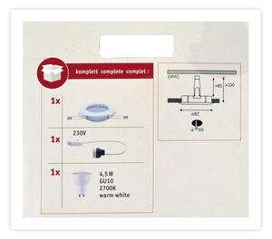 Paulmann 93658 - LED-GU10/4,5W Вградено осветление за окачен таван 230V