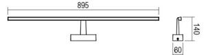 Redo 01-1678 - LED За баня Осветление за огледало NEPTUNE 1xLED/18W/230V IP44