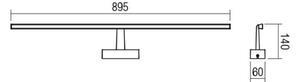 Redo 01-1678 - LED За баня Осветление за огледало NEPTUNE 1xLED/18W/230V IP44