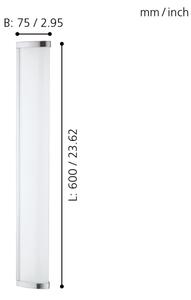 Eglo 94713 - LED За баня лампа GITA 2 1xLED/16W/230V IP44