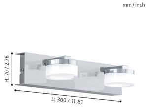 Eglo 96542-LED Димируем аплик за баня ROMENDO 2xLED/7,2W/ IP44