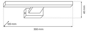 LED Лампа за стена SHINE LED/7W/230V 300x120 IP44