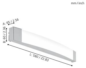 Eglo 97719 - LED За баня За огледало лампа SIDERNO LED/16W/230V IP44