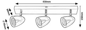 Rabalux 73020 - Спот PERICO 3xGU10/5W/230V бял