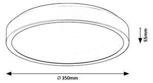 Rabalux 71253 - LED Плафон за баня SAMIRA LED/36W/230V IP44 черен