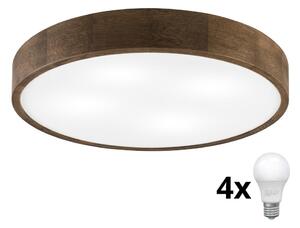 Brilagi - LED таванно осветително тяло CARVALHO 4xE27/60W/230V дъб/орех диаметър 57,5 cm