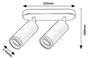 Rabalux 73034 - Спот SENOBIA 2xGU10/35W/230V