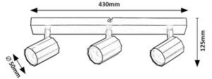 Rabalux 73025 - Спот ROGELIO 3xGU10/5W/230V