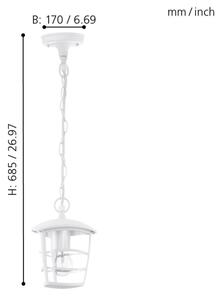 Eglo 93402 - LED Екстериорен полилей ALORIA 1xE27/8,5W/230V IP44