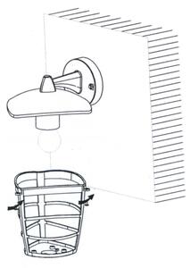 Eglo 93095 - LED Екстериорен аплик ALORIA 1xE27/8,5W/230V IP44