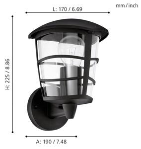 Eglo 93097 - LED Екстериорен аплик ALORIA 1xE27/8,5W/230V IP44