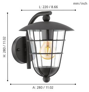 Eglo 94841 - LED Екстериорен аплик PULFERO 1xE27/8,5W/230V IP44