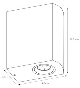 Lucide 22861/10/30 - LED Екстериорен аплик ZORA 2xGU10/5W/230V IP44