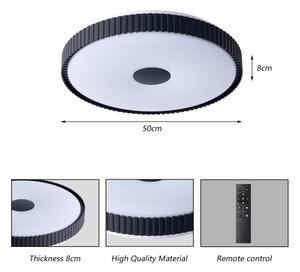 Brilagi - LED димируемо таванно осветително тяло CORVO LED/72W/230V 3000-6000K черно Ø 50 см + дистанционно управление