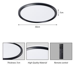 Brilagi - LED димируема таванна лампа RIVO LED/72W/230V 3000-6000K черна, диаметър 50 cm +ДУ