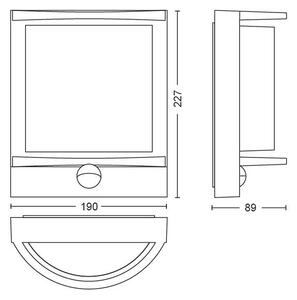 Philips 17392/93/P0 - LED Екстериорен аплик SAMONDRA LED/12W IP44