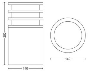 Philips 17402/93/P0 - LED Димируема Екстериорна лампа Hue LUCCA 1xE27/9,5W/230V IP44