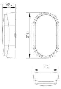 Екстериорна LED лампа за таван със сензор LED/14W/230V IP54 бял