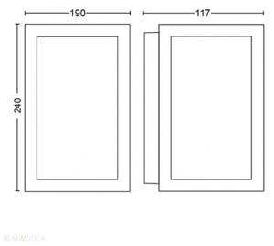 Philips 17430/30/P7 - LED RGBW Екстериорна лампа Hue IMPRESS 2xLED/8W/230V IP44