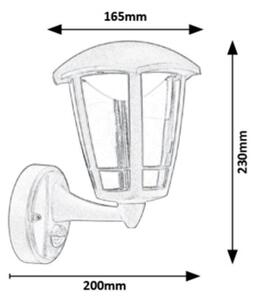 Rabalux 7849 - LED Екстериорен аплик със сензор LED/8W/230V IP44