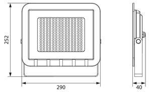 LED Прожектор ALUM 1xLED/100W/230V IP65 4000K