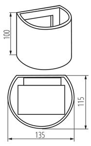 LED Външна, настенна лампа REKA LED/7W/230V IP54 черна