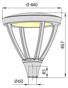 LED Екстериорна лампа PARK PLUS LED/45W/230V 4000K