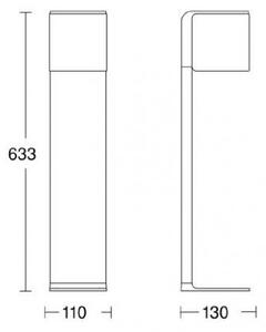 Steinel 055486 - LED Външно осветително тяло с LED сензор / 9.5W / 230V IP44