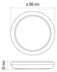 Външно LED осветление за таван DORI LED/24W/230V IP54 кръгъл