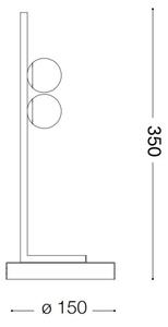 Ideal Lux - LED Настолна лампа PING PONG 2xLED/3W/230V CRI 90 черен