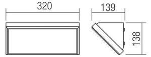 Redo 90160 - Външна LED лампа за стена MAKO 1xLED/21W/230V IP65