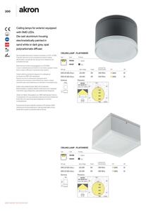 Redo 90107 - Външно LED осветление за таван AKRON 1xLED/9W/230V IP54