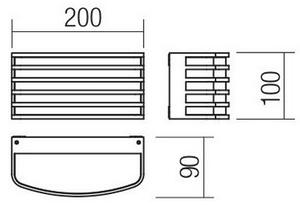 Redo 90038 - Екстериорен LED аплик SEBRA LED/15W/230V IP54