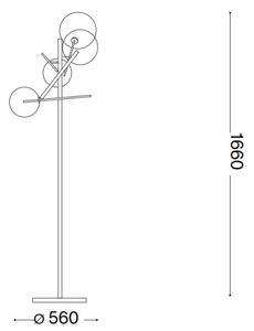 Ideal Lux - LED Лампион EQUINOXE 4xG4/2W/230V лъскав хром/опушен