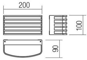 Redo 90039 - Външна LED лампа за стена SEBRA LED/15W/230V IP65