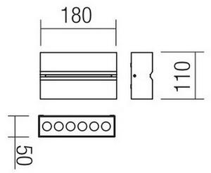 Redo 90117 - Външна LED лампа за стена MITIC 1xLED/15W/230V IP54