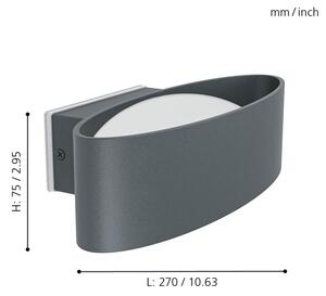 Eglo 98711 - Външна LED лампа за стена CHINOA LED/10W/230V IP44