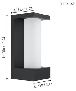 Eglo 98744 - Външна LED лампа за стена CIVIDINO LED/6W/230V IP44