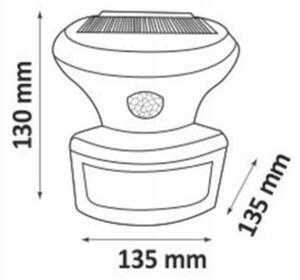 LED Соларен прожектор със сензор LED/5W/3,7V IP44