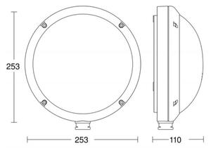 STEINEL 053079 - LED Екстериорна лампа със сензор L330 LED/9W/230V IP44