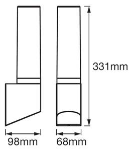 Ledvance - LED Екстериорен аплик FLARE 1xLED/7W/230V IP44