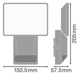 Ledvance - LED Екстериорен стенен прожектор със сензор FLOOD LED/15W/230V IP55