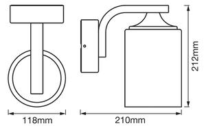 Ledvance - Екстериорен аплик CYLINDER 1xE27/60W/230V IP43 бял