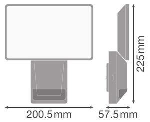 Ledvance - LED Екстериорен стенен прожектор със сензор FLOOD LED/27W/230V IP55