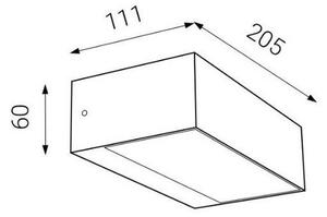 LED2 - LED Екстериорен аплик KVADER LED/9W/230V IP54