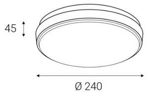 LED2 - LED Екстериорна лампа LUNA LED/25W/230V IP54 кръгла