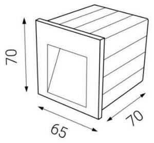 LED2 - LED Екстериорно осветително тяло за вграждане STEP IN LED/3W/230V IP54