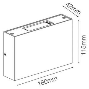 LED2 - LED Екстериорен аплик BLADE 2xLED/12W/230V IP54