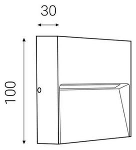 LED2 - LED Екстериорен аплик STEP ON LED/3W/230V антрацит IP54