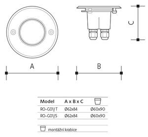 LED Екстериорна лампа за алея ROAD LED/0,5W/230V IP67 3000K